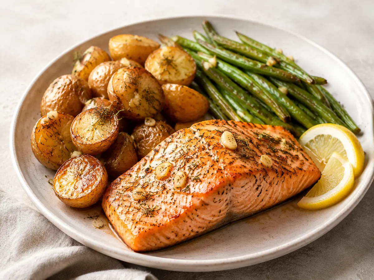 Air Fryer Salmon and Potatoes recipe