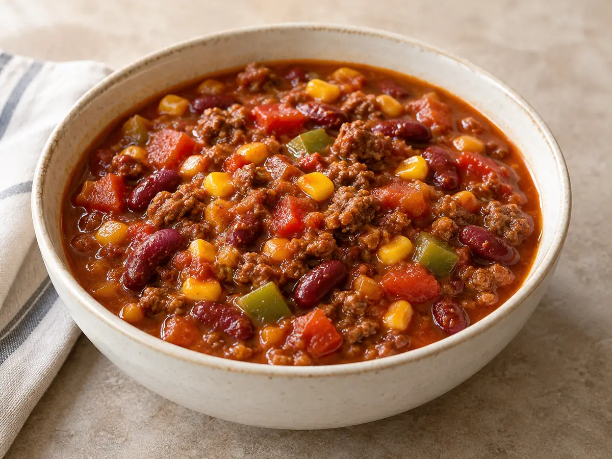 BBQ Beef and Bean Chili recipe