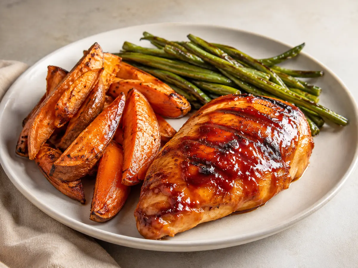 BBQ Chicken and Sweet Potatoes recipe