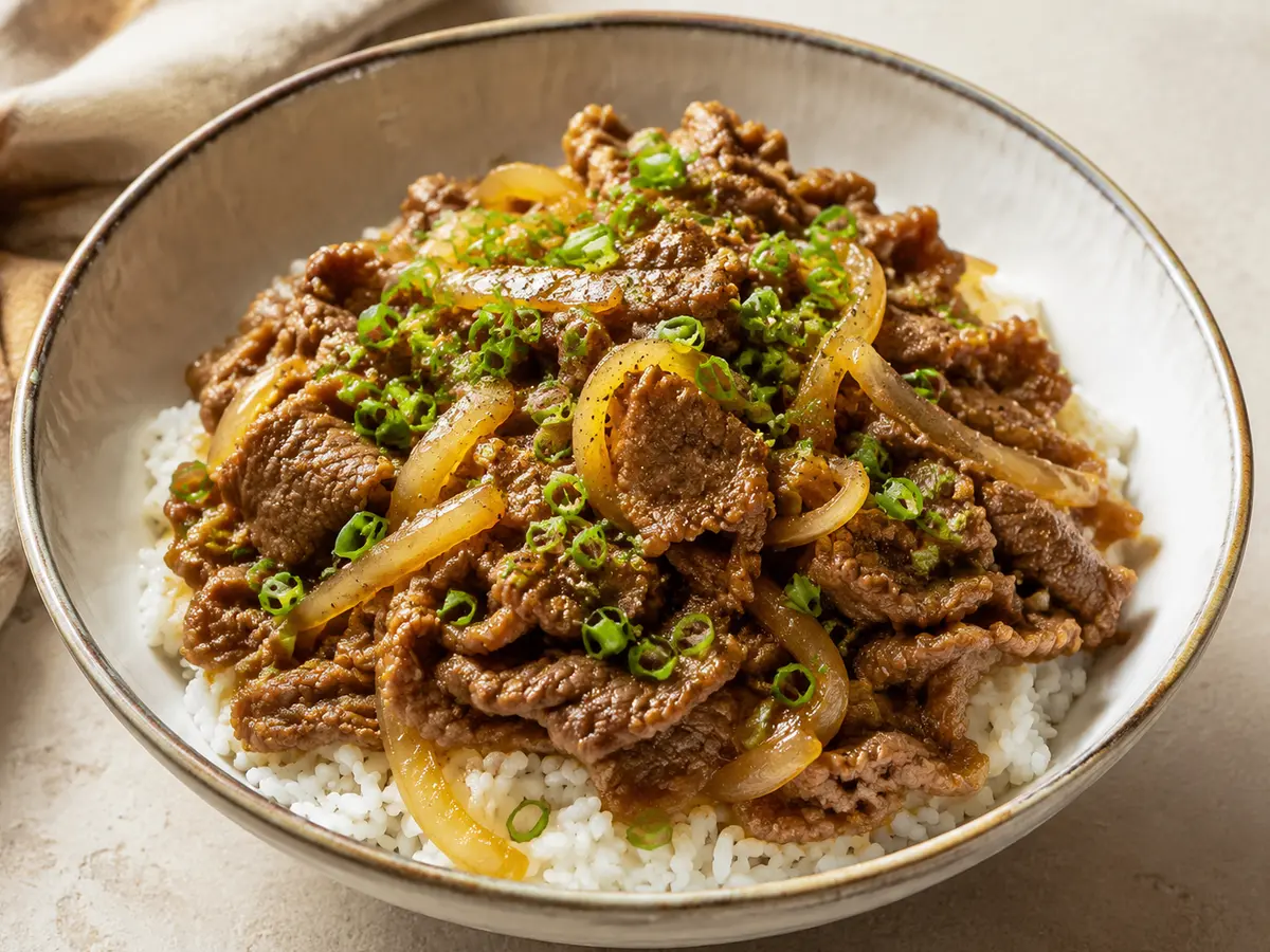 Beef Gyudon Bowls recipe