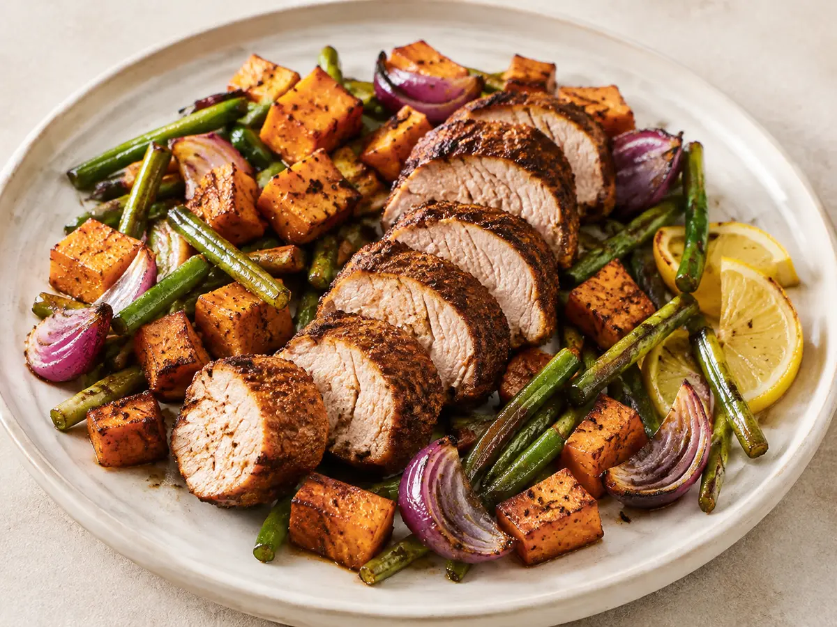 Cajun Pork Tenderloin Sheet Pan recipe