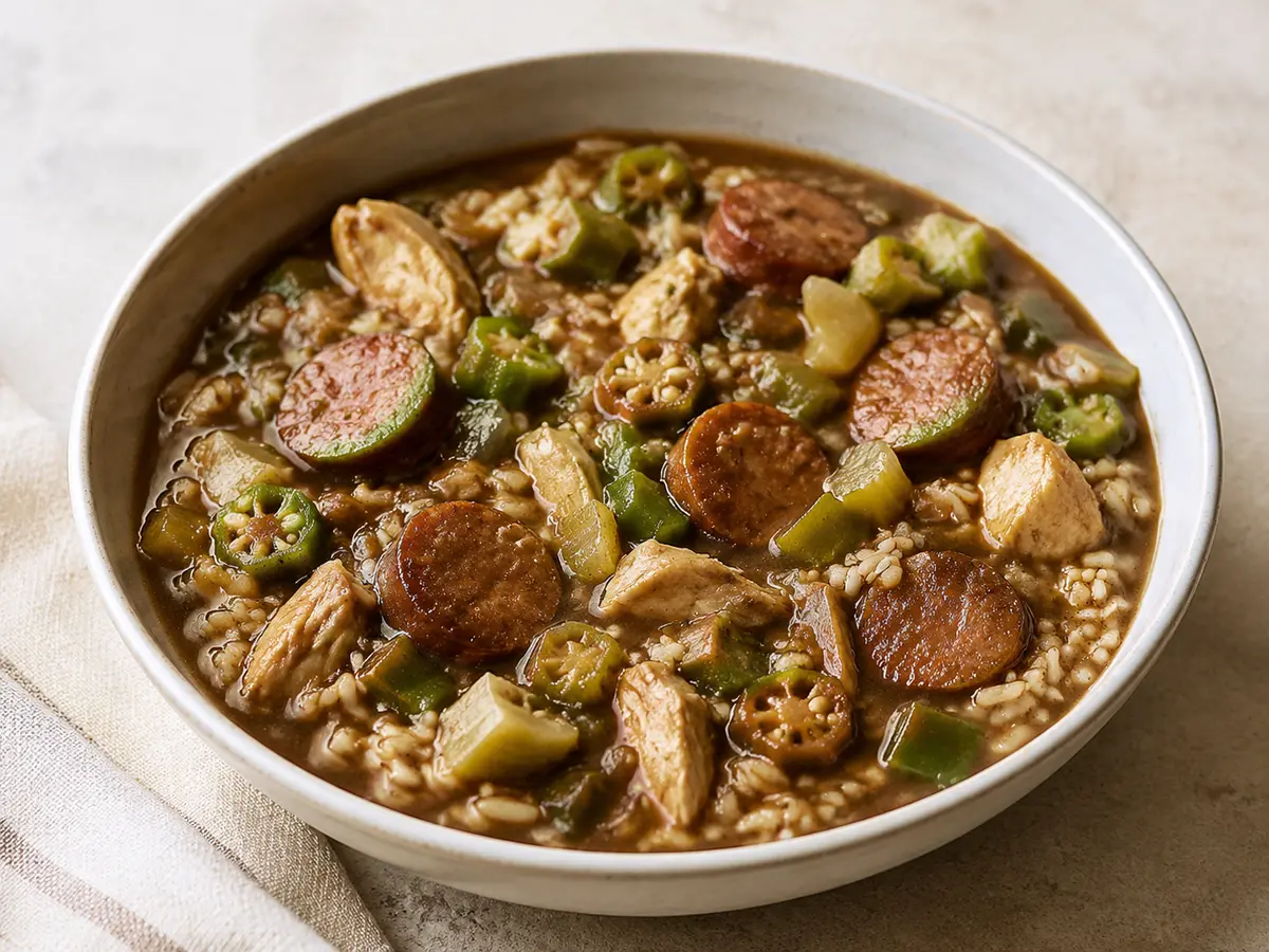 Chicken and Sausage Gumbo recipe