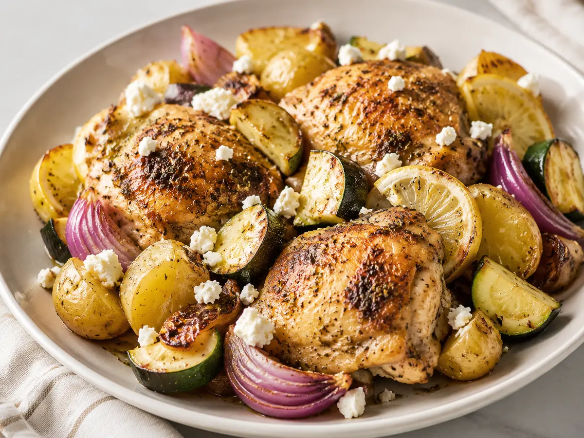 Greek Lemon Chicken Sheet Pan recipe