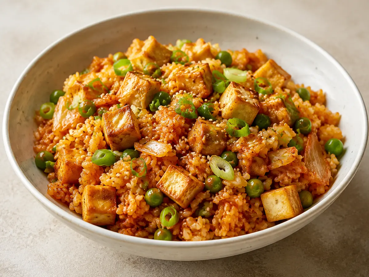 Kimchi Tofu Fried Rice recipe