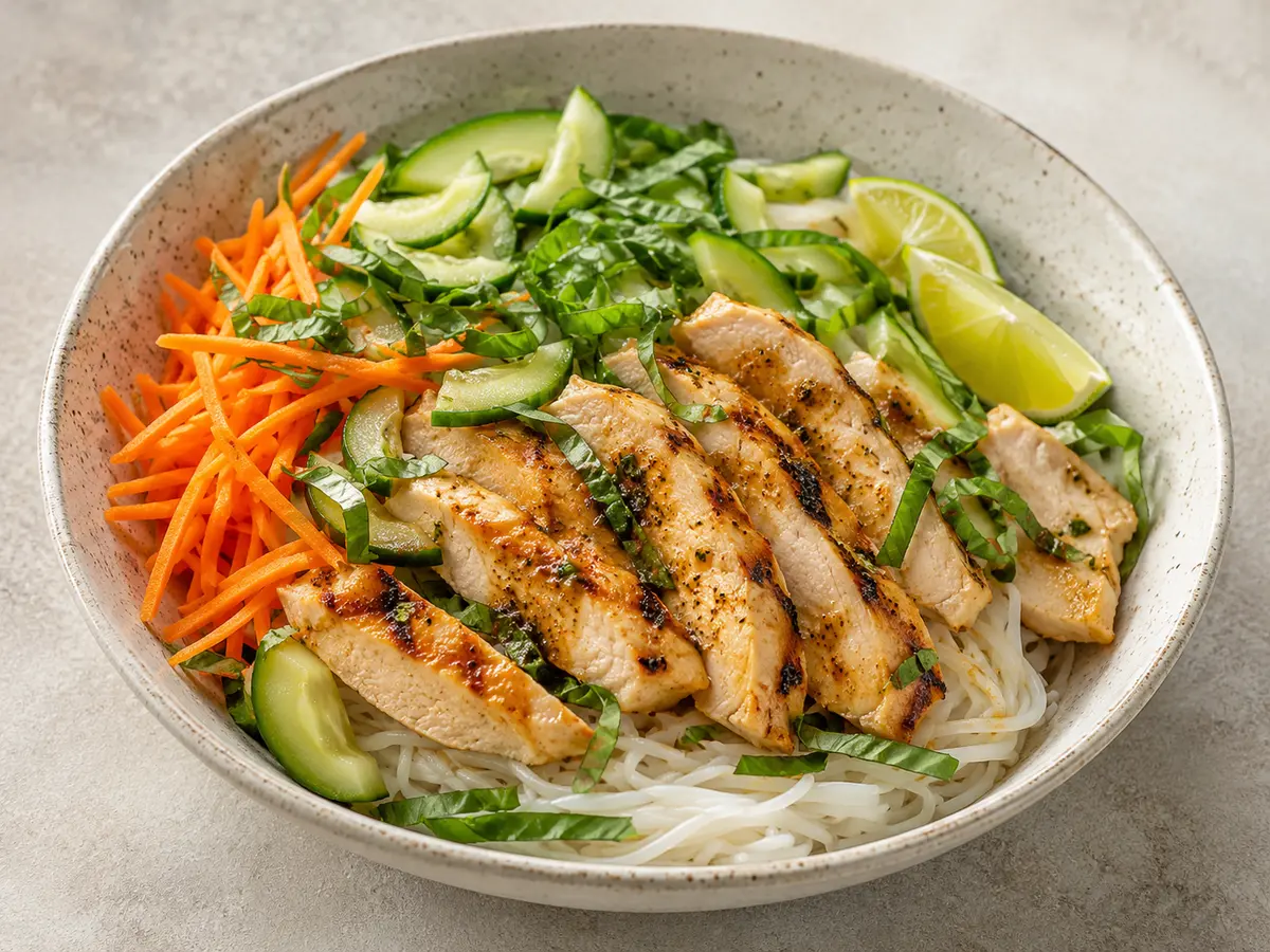 Lemongrass Chicken Noodle Bowls recipe