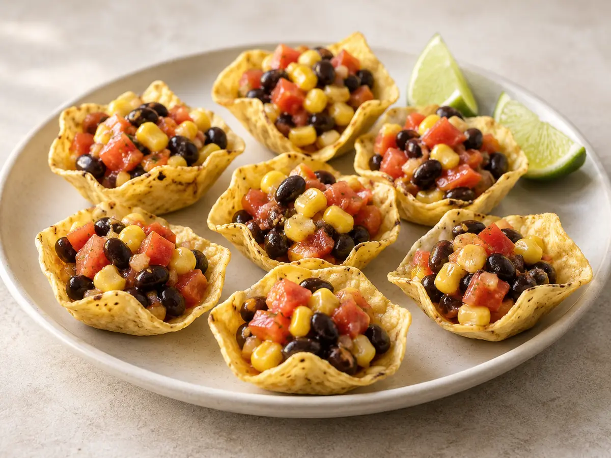 Black Bean Corn Salsa Cups recipe