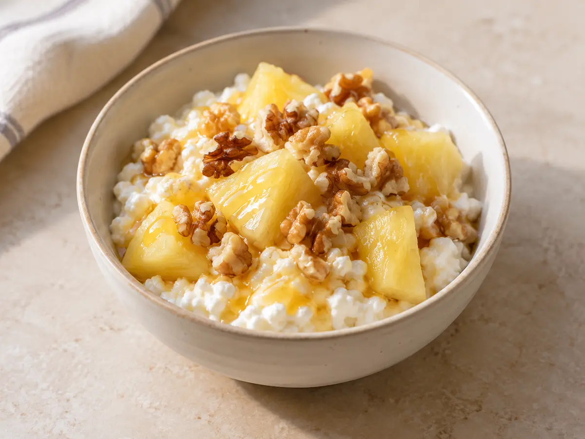 Cottage Cheese Pineapple Cups recipe