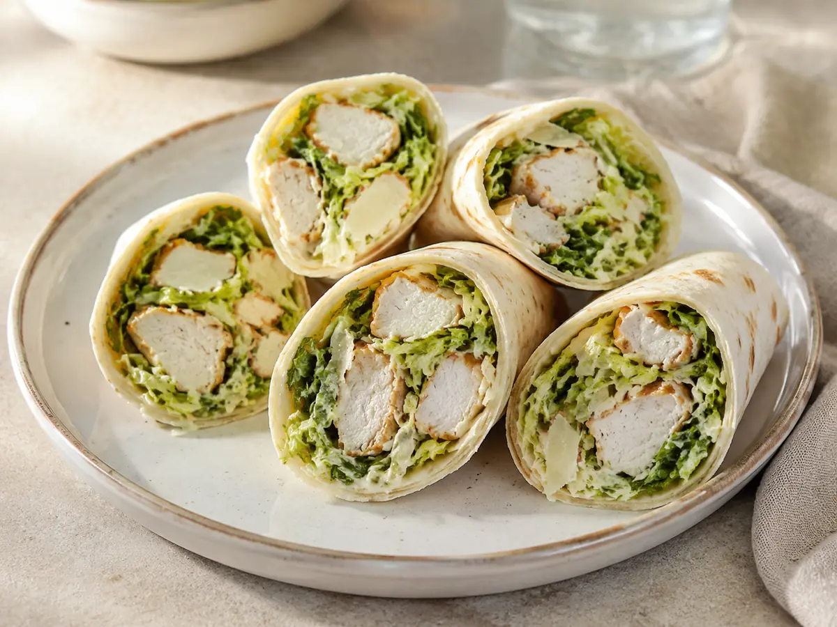 Mini Chicken Caesar Wraps recipe
