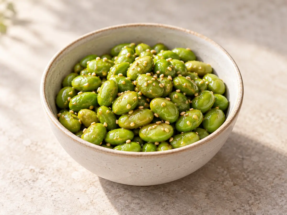 Sesame Edamame Snack Cups recipe