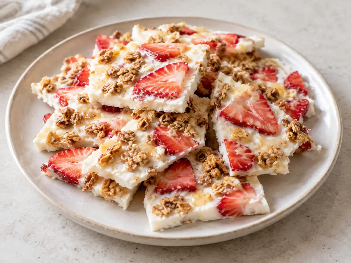 Strawberry Yogurt Bark recipe