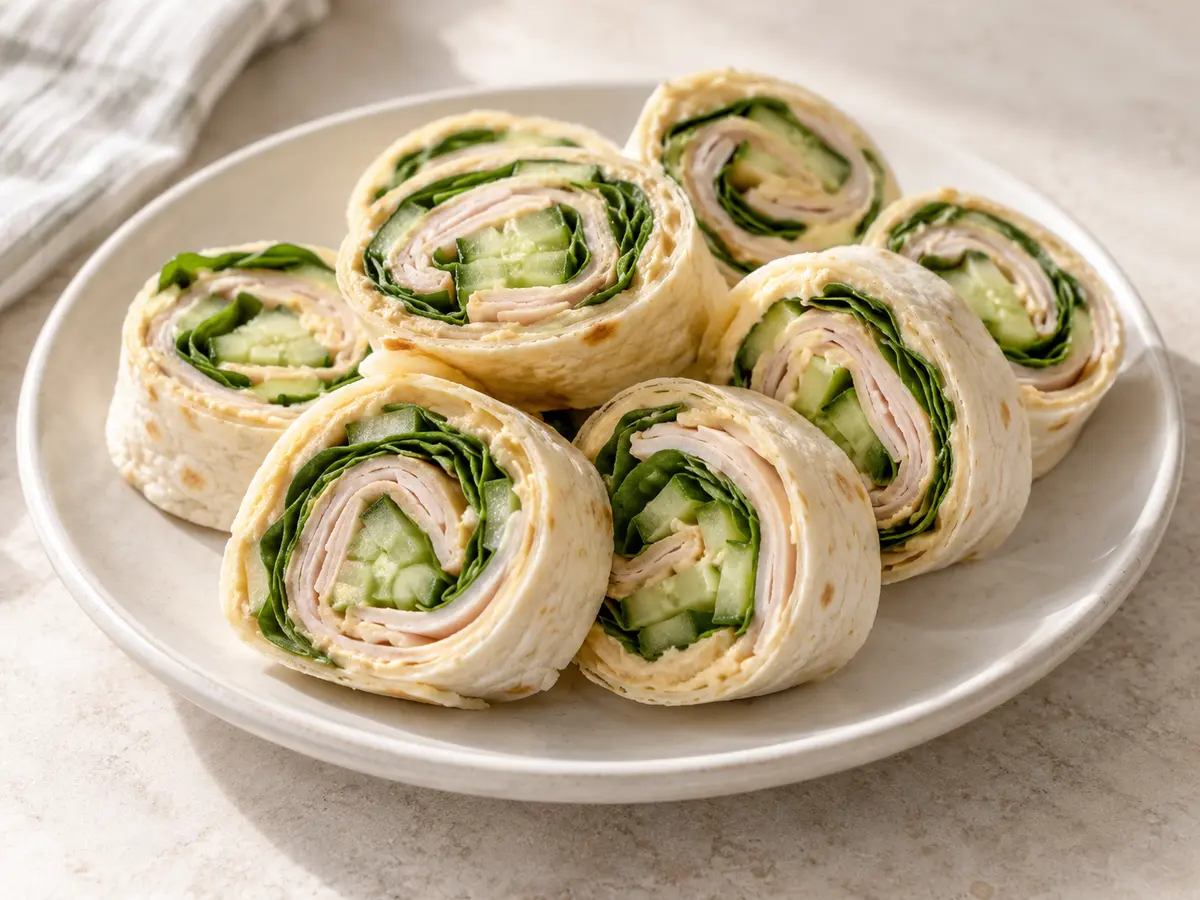Turkey Hummus Pinwheels recipe