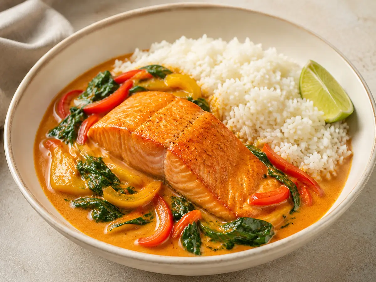 Thai Red Curry Salmon recipe
