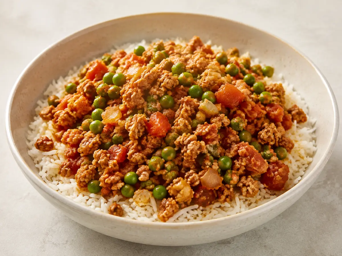 Turkey Keema Rice Bowls recipe