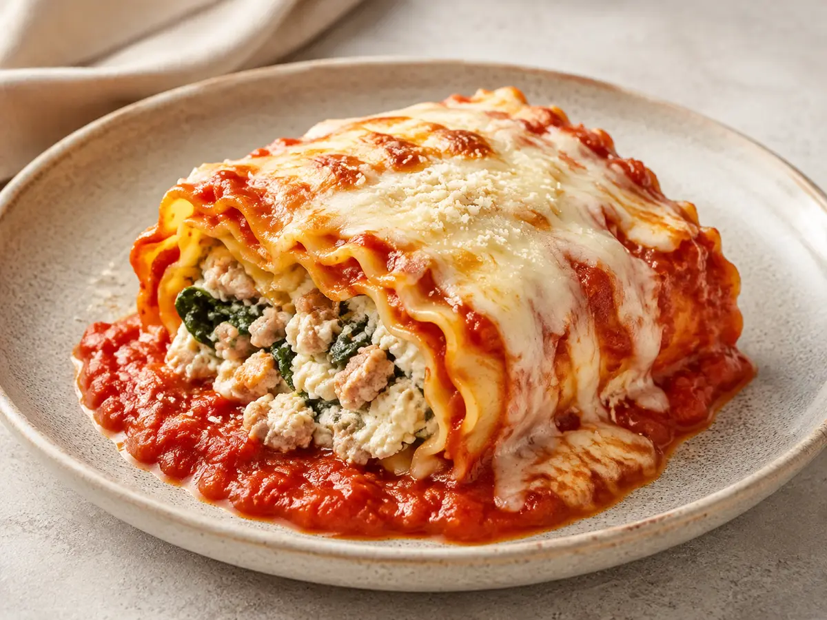 Turkey Lasagna Roll Ups recipe